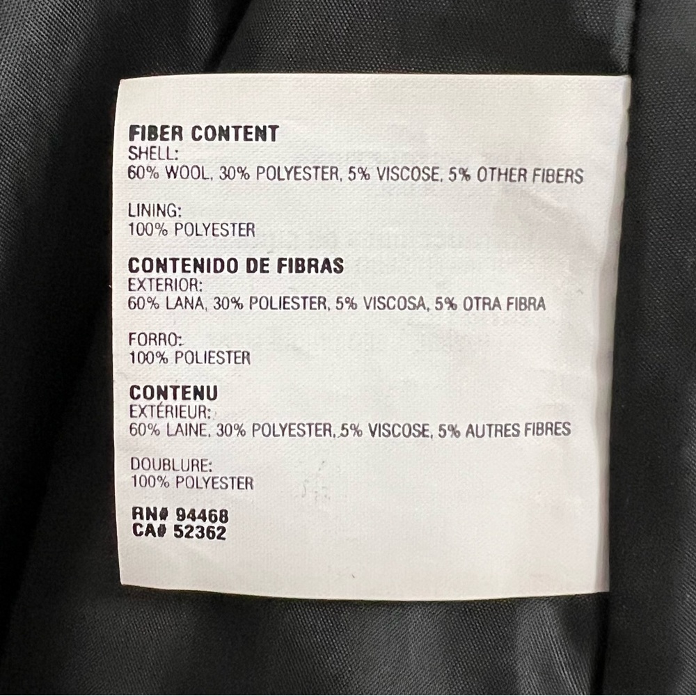 Nautica Black Wool Blend Coat - Picture 12 of 12